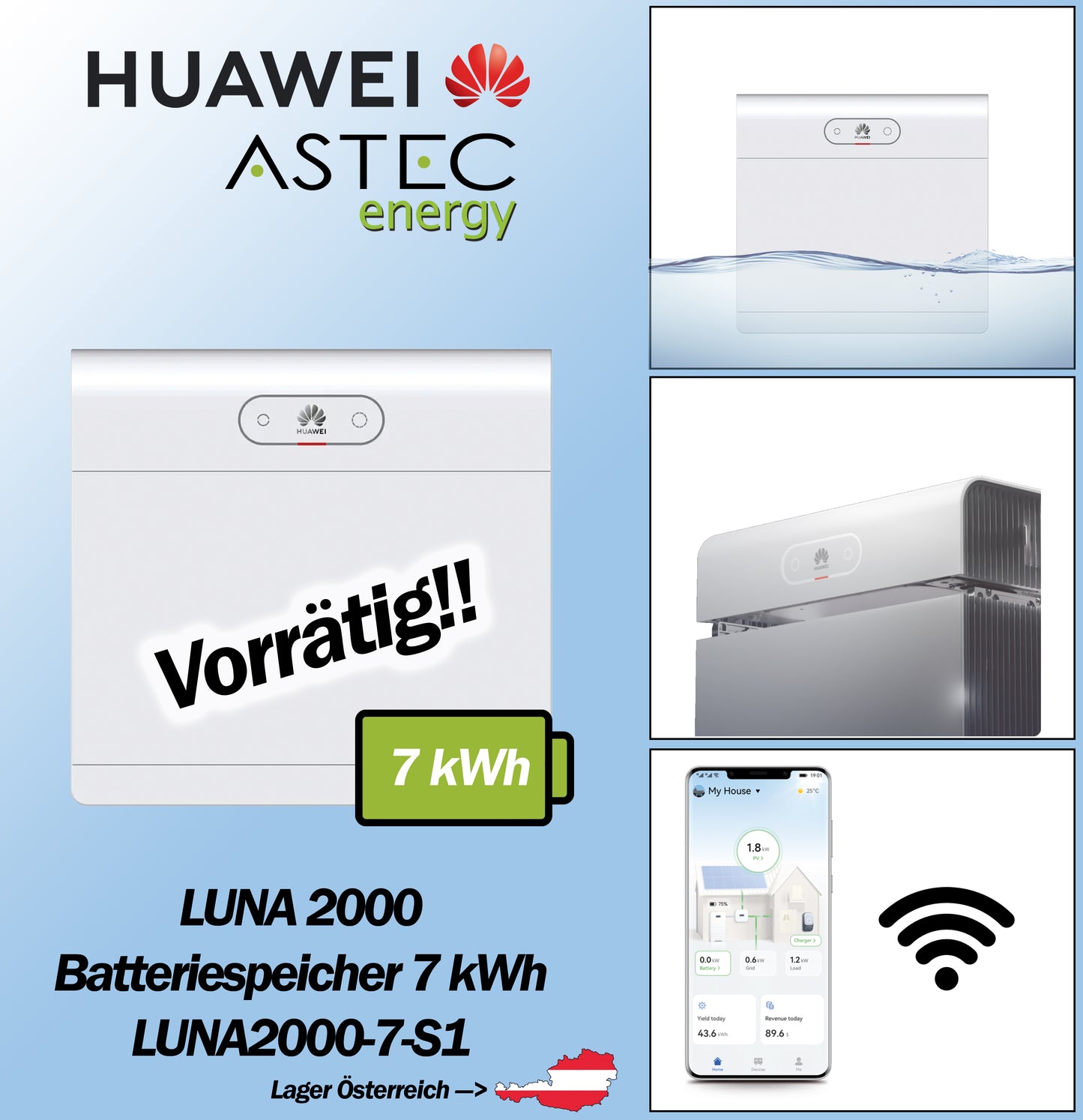 Huawei Luna2000-7-S1 - Speicher Batterie Akku 7 kW- Speicherpaket Luna2000