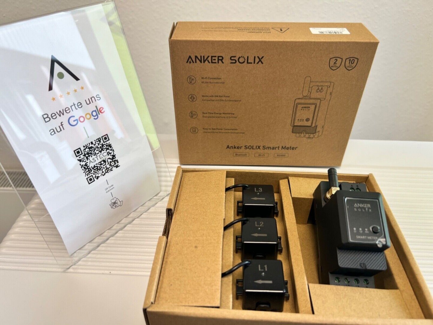 Balkonkraftwerk 2000Wp 4x Tier1 Module +Anker Solix Speicher + Erweiterung + Smart Meter