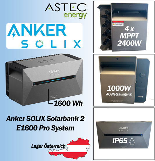 ANKER SOLIX PRO Solarbank 2 E1600 Speicher inkl. Smart Meter