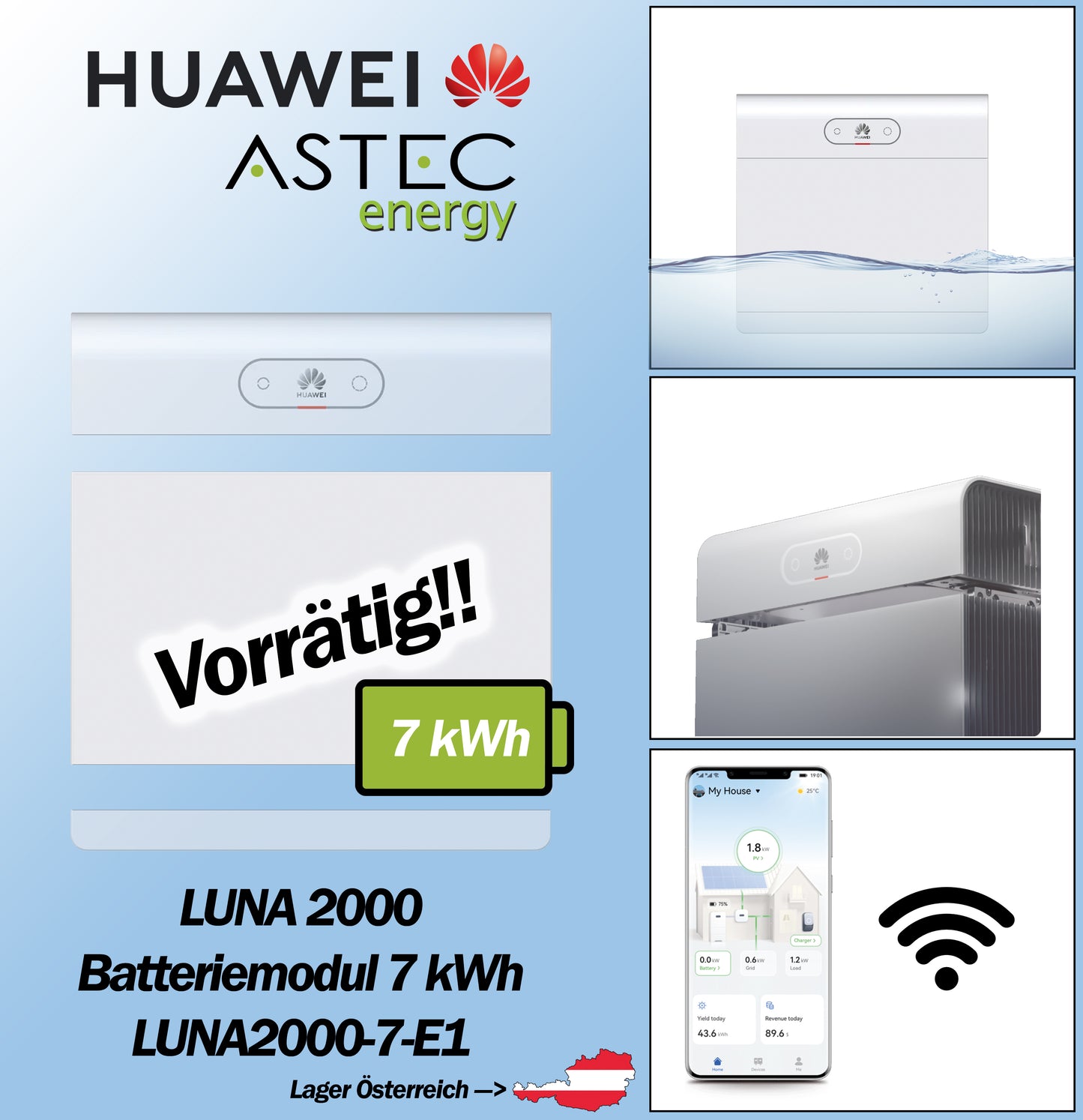Huawei LUNA2000-7-E1 Speicher Batterie Luna E1 Akku - Batteriemodul 7kW