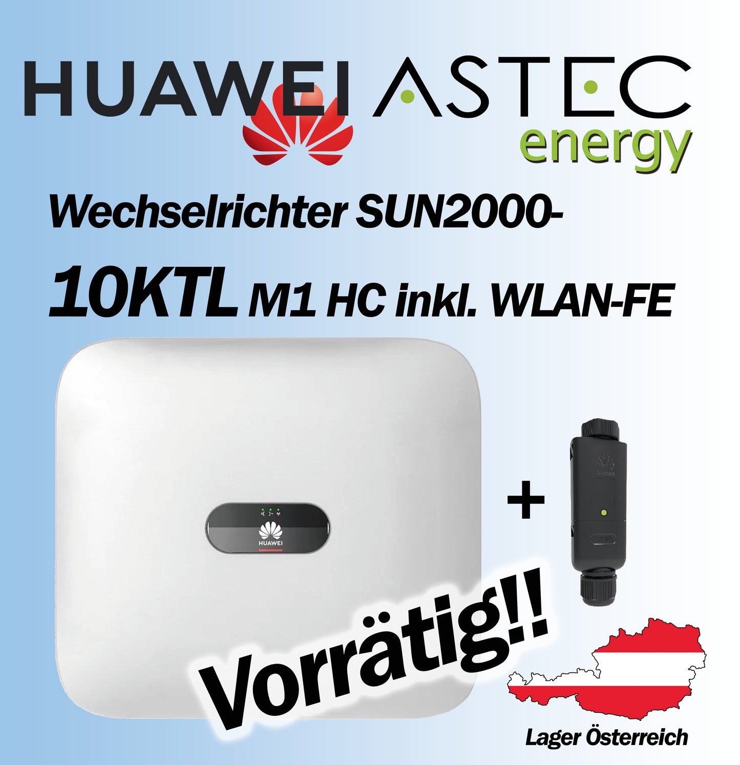 Huawei Wechselrichter SUN2000-10KTL M1 HC inkl. WLAN-FE Dongle