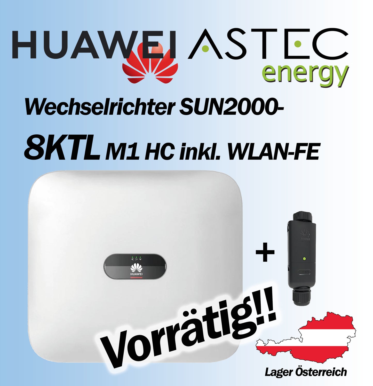 Huawei Wechselrichter SUN2000-8KTL M1 HC inkl. WLAN-FE Dongle