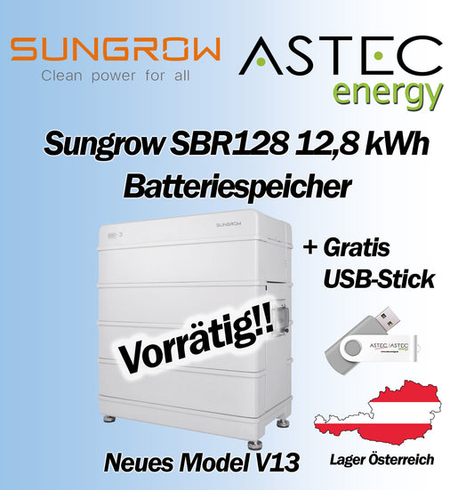 Sungrow SBR128 12,8KW Batteriespeicher Paket Stromspeicher Model V13 GRATIS USB